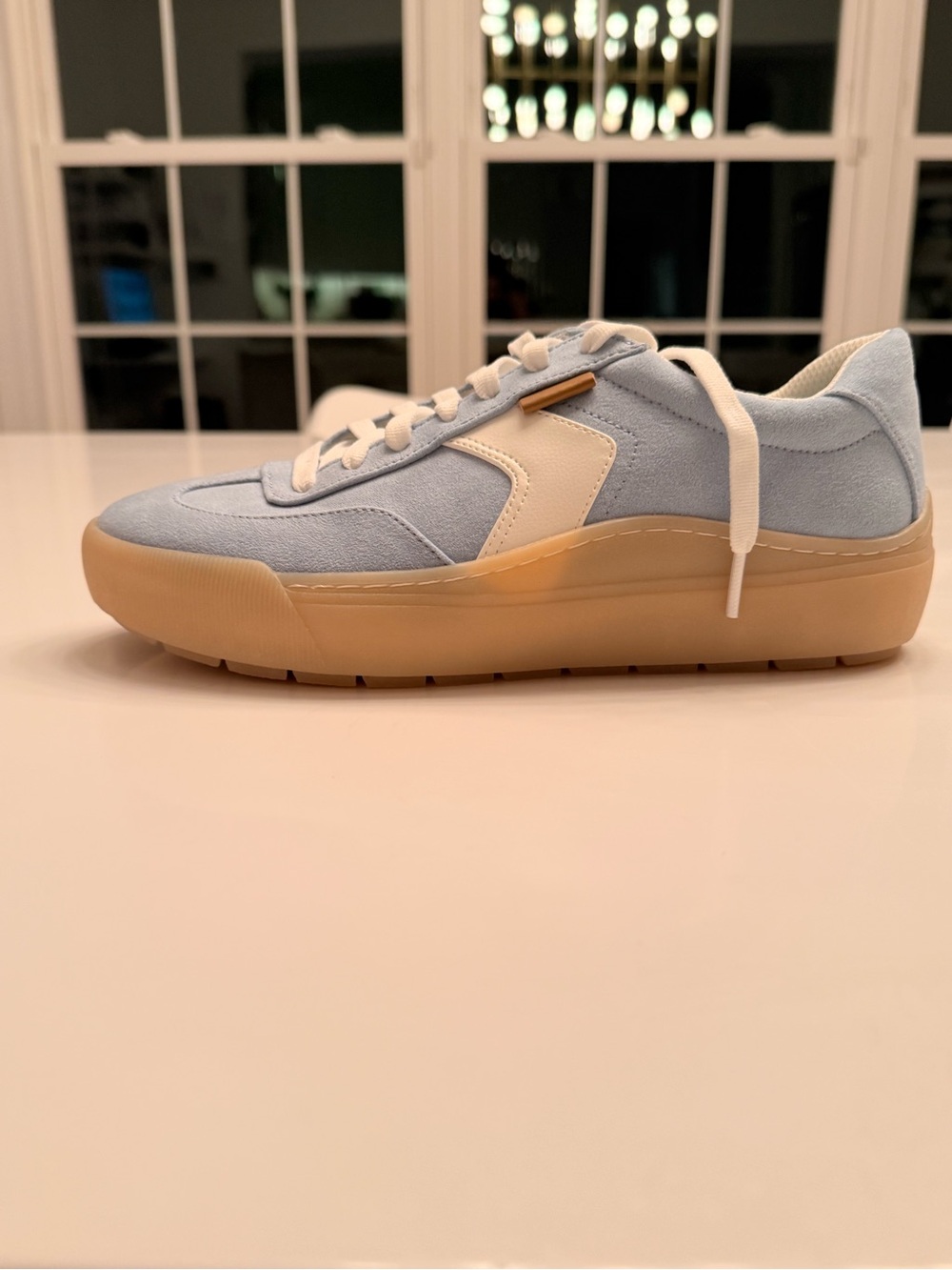 Dr. Scholl's Light Blue Suede Sneakers NEW Never Worn - Picture 5 of 8